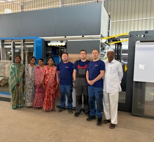 The Soma Optima 1 printing press is ready for launch. Satara, India